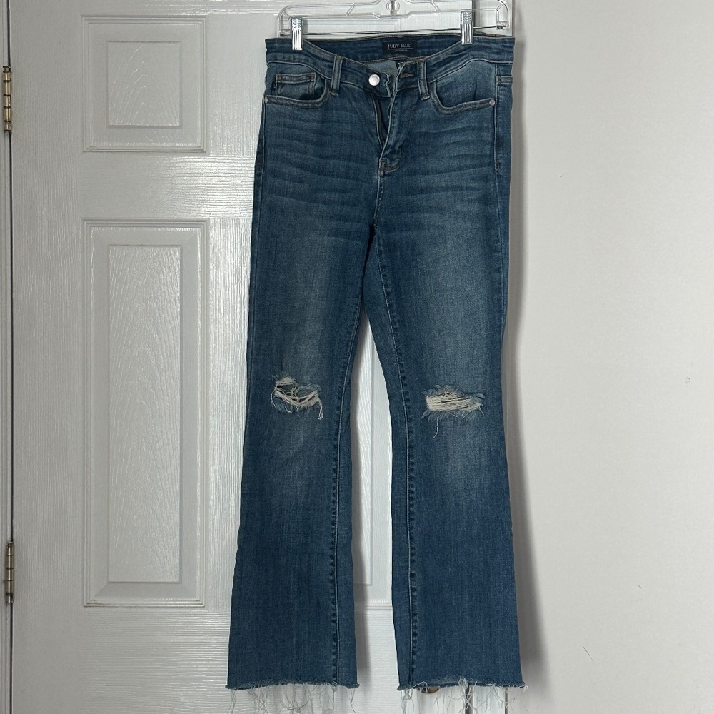 Judy Blue Boot Cut Distressed Women's Jeans Size Juniors 7/28 Medium